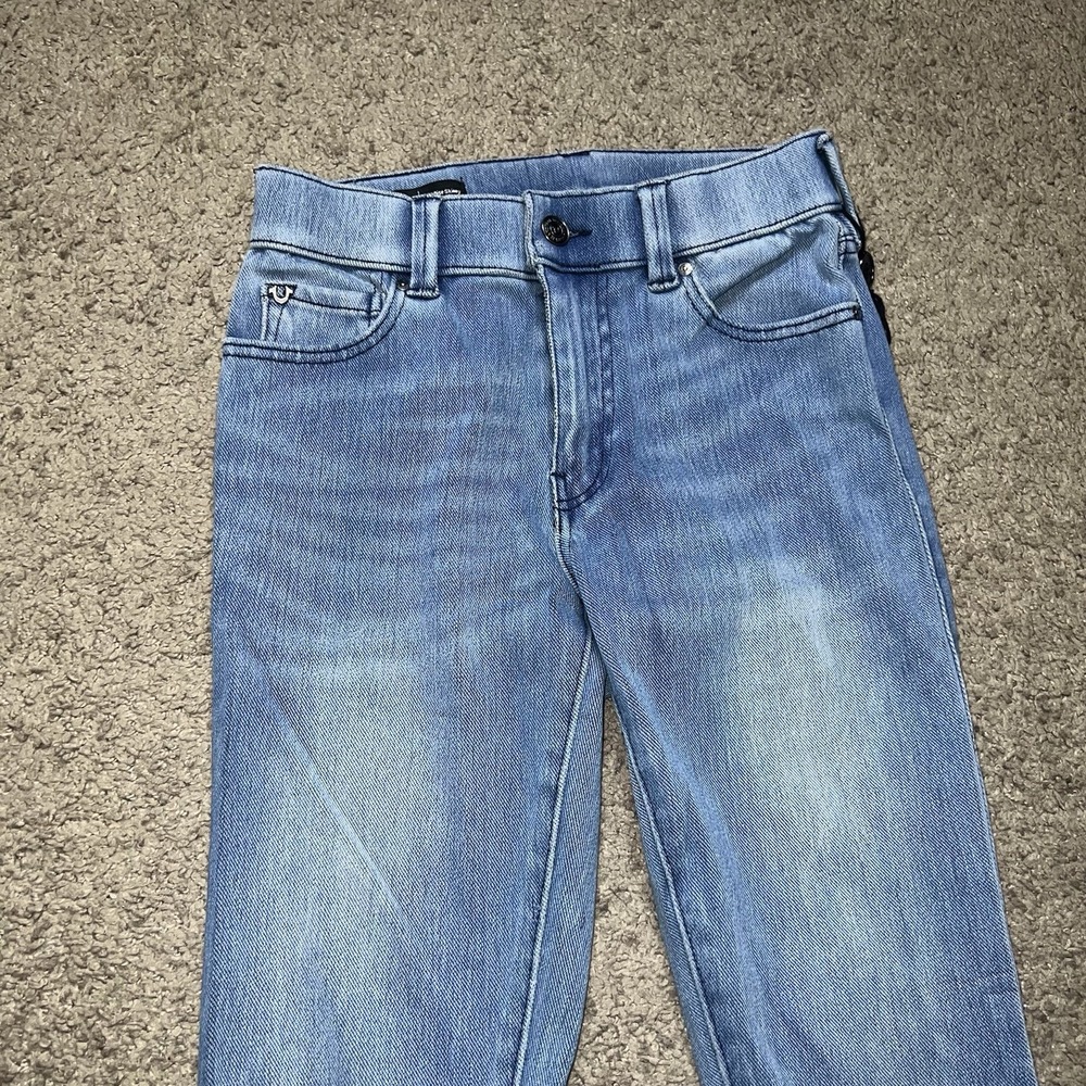 True Religion Jennie Curvy Mid Rise Skinny Jeans‎ Dark Wash Size 24 NWOT